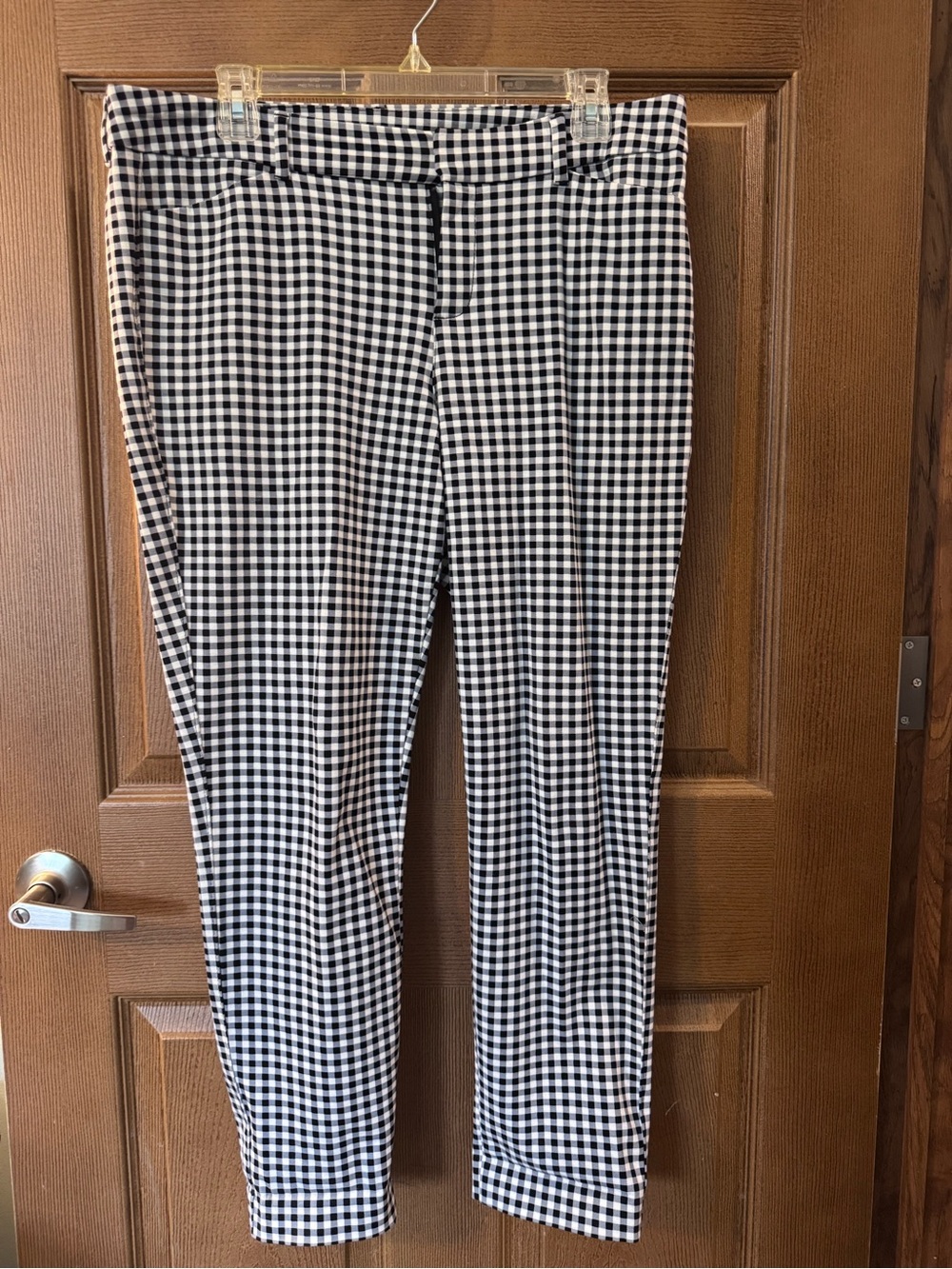Old Navy Women’s Navy & White Gingham Pixie Pants Size 12.
